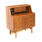 Vintage design midcentury bureau secretaire dressoir kast, Verzenden, Gebruikt