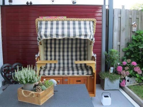 Strandkorb izgst, Tuin en Terras, Tuinsets en Loungesets, Teakhout, Ophalen, 2 zitplaatsen, Bank