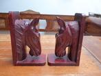 Paar houten boekensteunen, paard, Ophalen of Verzenden
