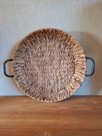 Ronde rieten dienblad met handvatten, Ophalen, Zo goed als nieuw, Rond, Overige materialen
