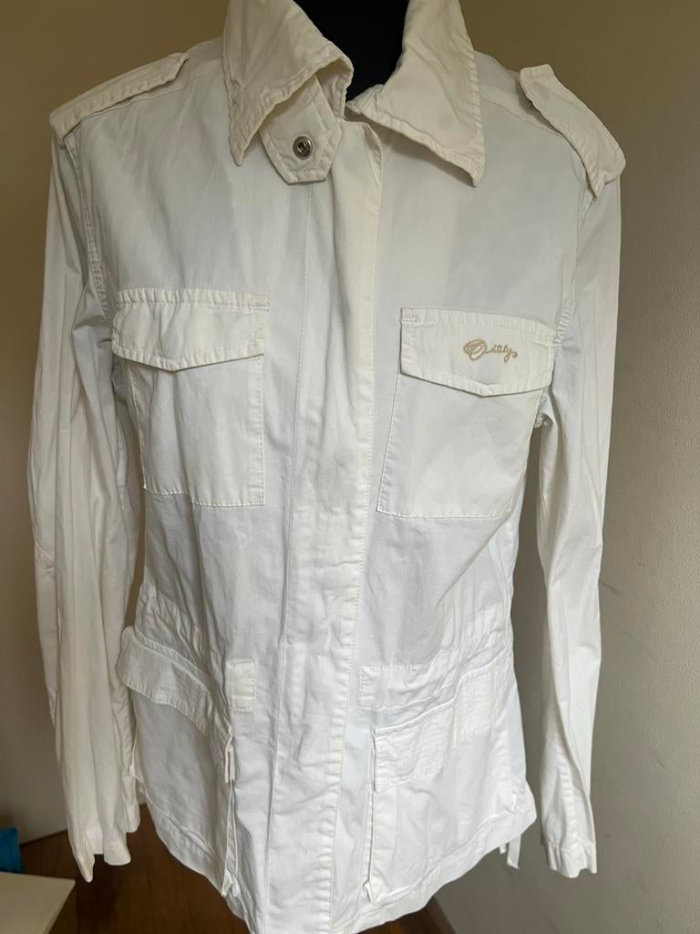 Wit/beige Lente zomer jas van het merk Oilily, Ophalen of Verzenden, Gedragen, Maat 38/40 (M), Wit