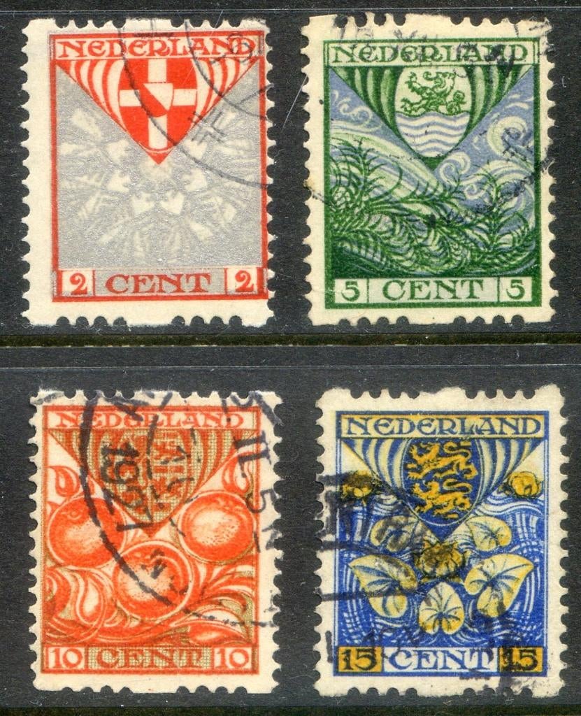 Roltanding 74-77, Postzegels en Munten, Postzegels | Nederland, Ophalen of Verzenden, Gestempeld
