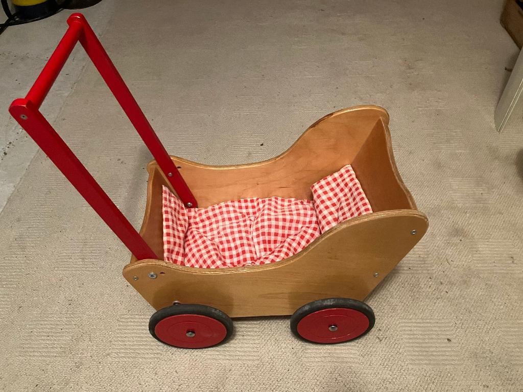 houten loopwagen, Ophalen, Gebruikt, Duw- of Trekspeelgoed