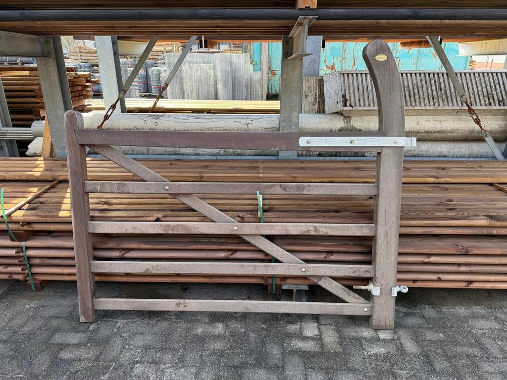 Diverse hardhouten poorten, Tuin en Terras, Ophalen, Met poort, Gebruikt, Tuinhek
