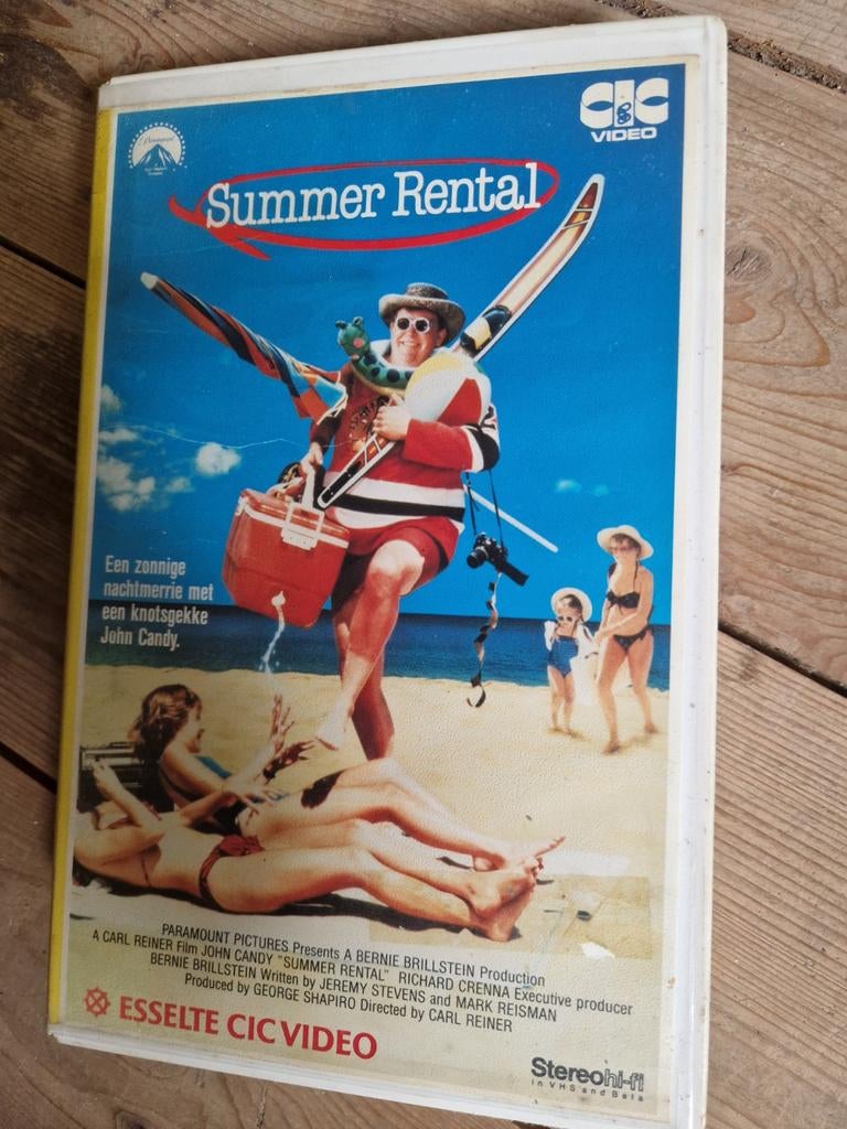 ex rental vhs summer rental john candy richard crenna tape, Cd's en Dvd's, VHS | Film, Zo goed als nieuw, Alle leeftijden, Ophalen of Verzenden