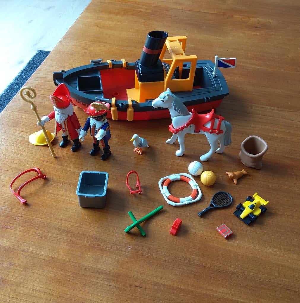 Playmobil stoomboot sinterklaas zwarte piet 5206, Ophalen, Zo goed als nieuw