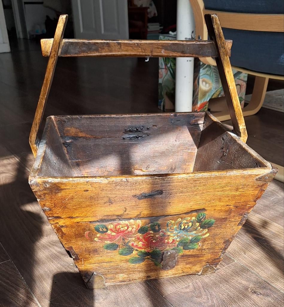 Houten kist met handvat, Huis en Inrichting, Woonaccessoires | Kisten, Ophalen