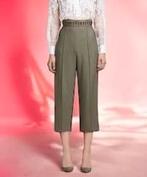 ZGAN! Elisabetta Franchi legergroen culotte broek mt 36 - S, Ophalen of Verzenden, Zo goed als nieuw, Driekwart, Maat 36 (S)