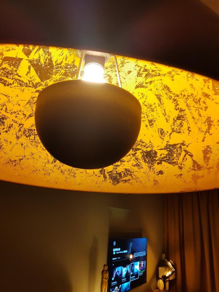 Hanglamp, Huis en Inrichting, Lampen | Hanglampen, Ophalen, Zo goed als nieuw, Metaal, Minder dan 50 cm
