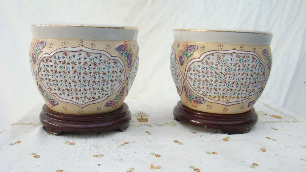 Bloempotten ( Aziatisch, Ophalen of Verzenden