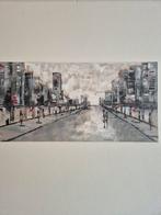 Schilderij People in the City, Corrie Leushuis, Antiek en Kunst, Ophalen of Verzenden