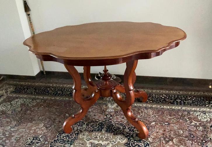 Antieken Eettafel 120 x 89 cm l x b en 74 cm hoog mahonie, Antiek en Kunst, Antiek | Meubels | Tafels, Ophalen of Verzenden