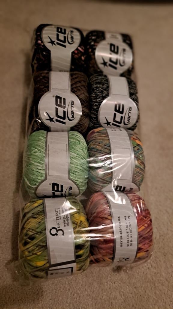 Pakket Iceyarns: 8 bollen Brei- en Haakgaren, Ophalen of Verzenden, Nieuw, Breien of Haken, Wol of Garen