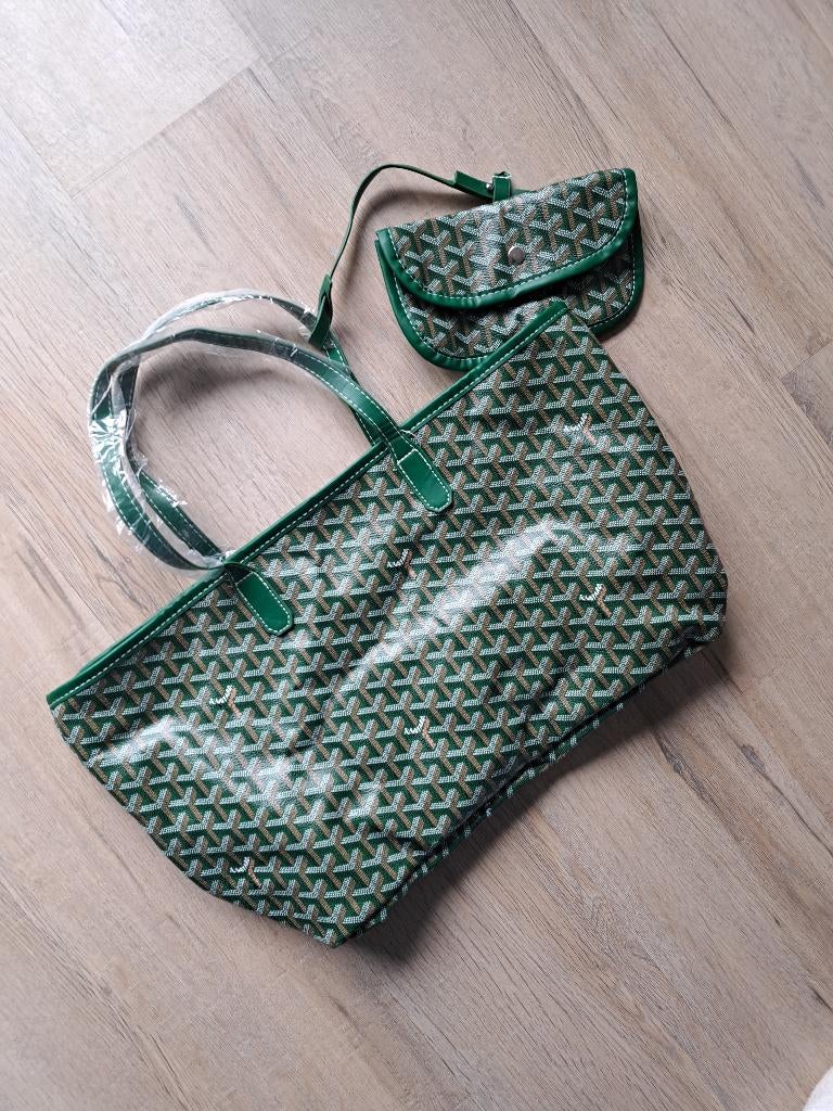 Goyard tote bag (handtas), Ophalen of Verzenden, Nieuw, Groen, Shopper