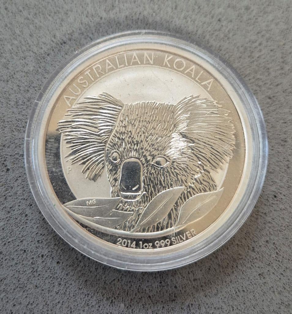 1 oz Zilveren Australian Koala Munt 2014, Ophalen of Verzenden, Losse munt, Zilver
