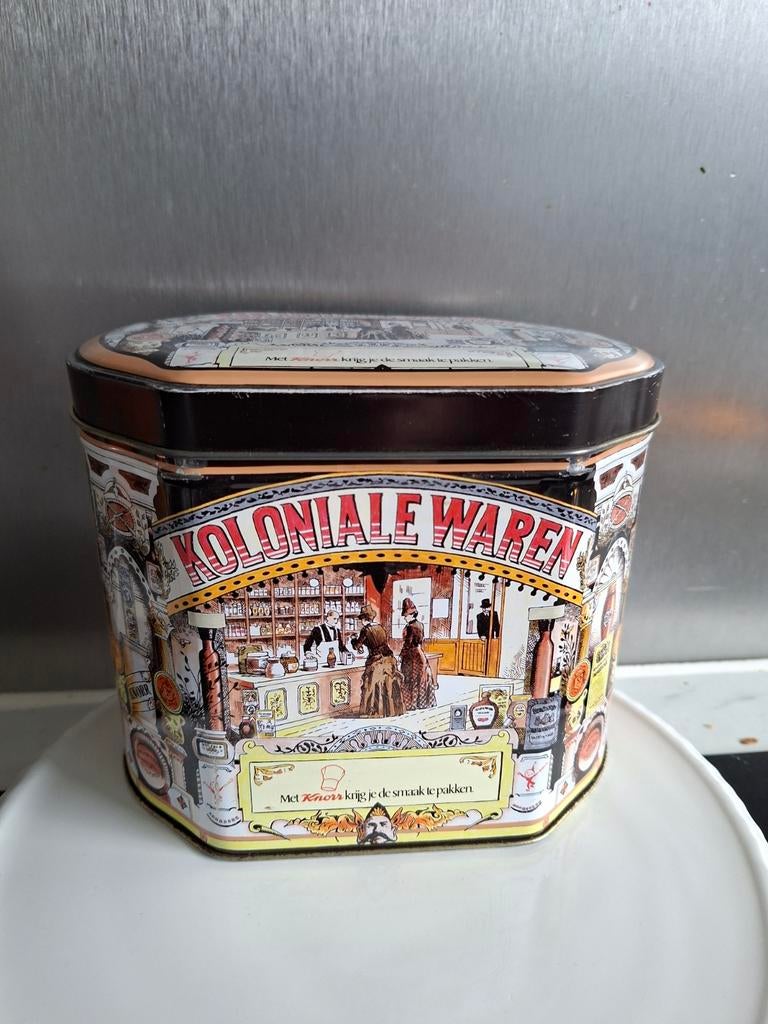 Knorr Koloniale Waren blik, Verzamelen, Blikken, Ophalen of Verzenden, Gebruikt, Overige