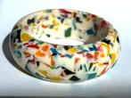 Prachtige resin multi color armband / bangle, Verzenden, Gebruikt, Overige kleuren, Kunststof of Plastic