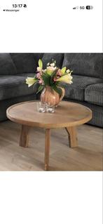Houten salontafel, Ophalen of Verzenden, Gebruikt, Rond, Overige houtsoorten