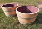 houten bloembakken uit eigen zagerij kuip bloembak eiken, Ophalen, Rond, Nieuw, 60 tot 100 cm