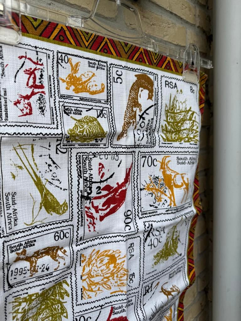 5x theedoeken uit Zuid Afrika | Afrikaanse print, Ophalen of Verzenden, Zo goed als nieuw, Overige kleuren, Theedoek of Handdoek