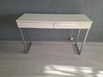 Fula bureau/ sidetabel 2 lades wit hoogglans, Ophalen, Gebruikt, 100 tot 150 cm, 25 tot 50 cm