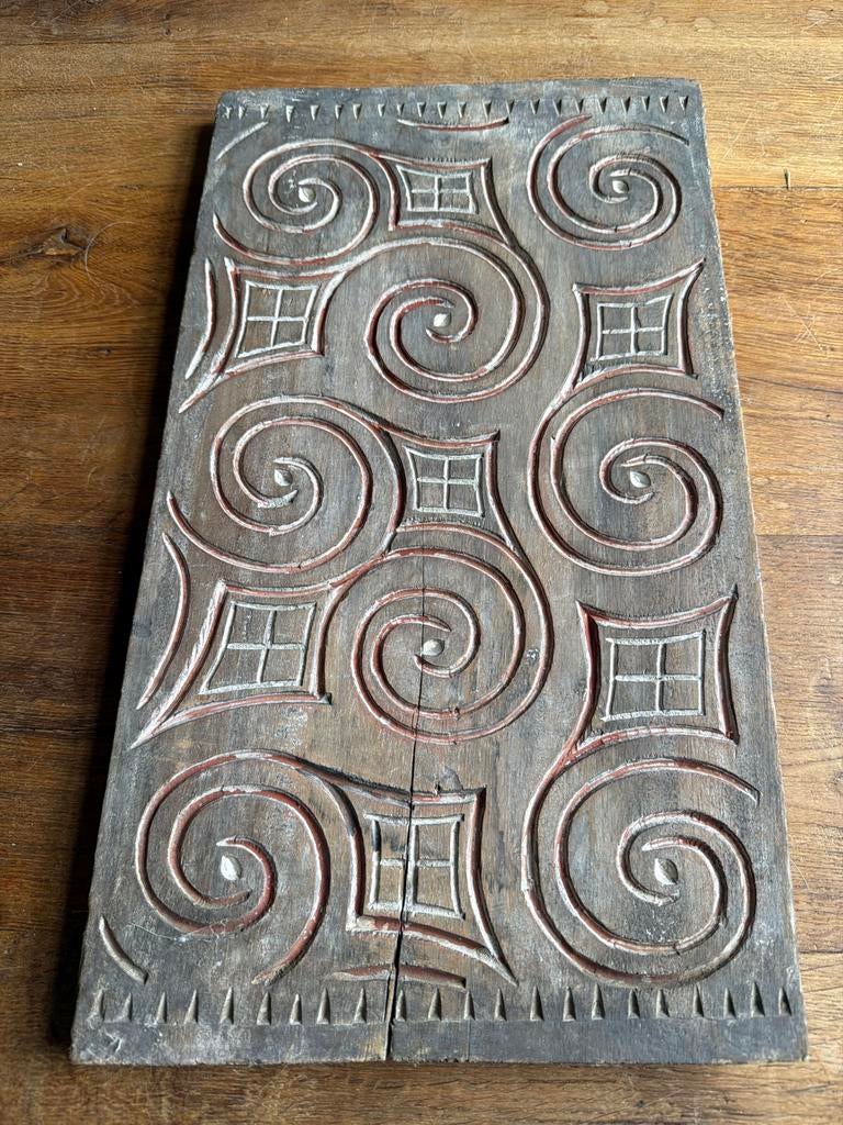 Antiek Toraja Tongkonan paneel - Sulawesi, Indonesië, Houtsnijwerk, Ophalen of Verzenden, Handgemaakt, 20 - 50 cm