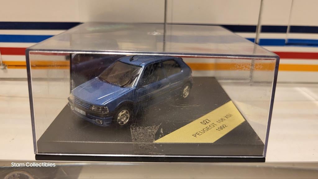 Miniature Peugeot 106 XSI Coupe Vitesse – échelle 1/43, Métal Bleu, Collection