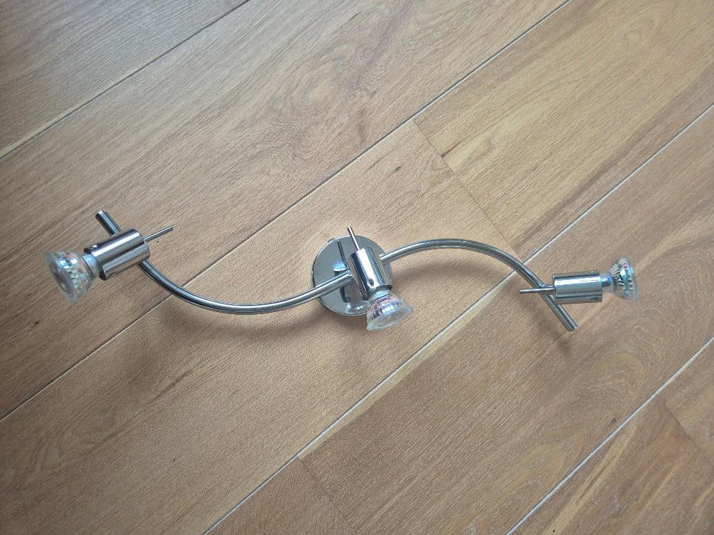 Moderne plafondspot – 3-lichts – chroom, Ophalen, Zo goed als nieuw, Metaal of Aluminium, Led