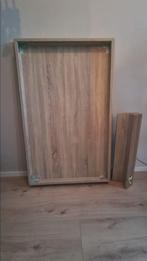 Houten eettafel 90x140 cm - fineer, goede staat, Huis en Inrichting, Tafels | Eettafels, Ophalen, Rechthoekig, 100 tot 150 cm