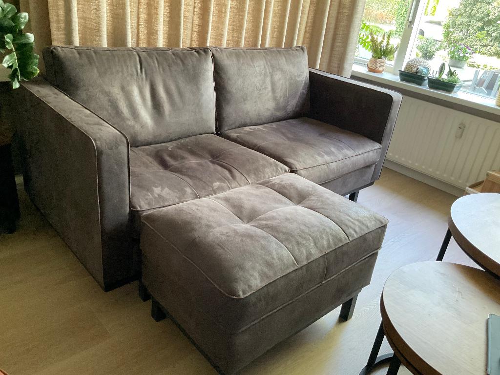 Bank + hocker, Ophalen, Overige materialen, 150 tot 200 cm, Driepersoons
