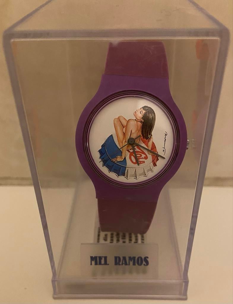 Mel Ramos "Miss CHAOS" Horloge - Limited Edition 1991, Kunststof, Polshorloge, Nieuw, Ophalen