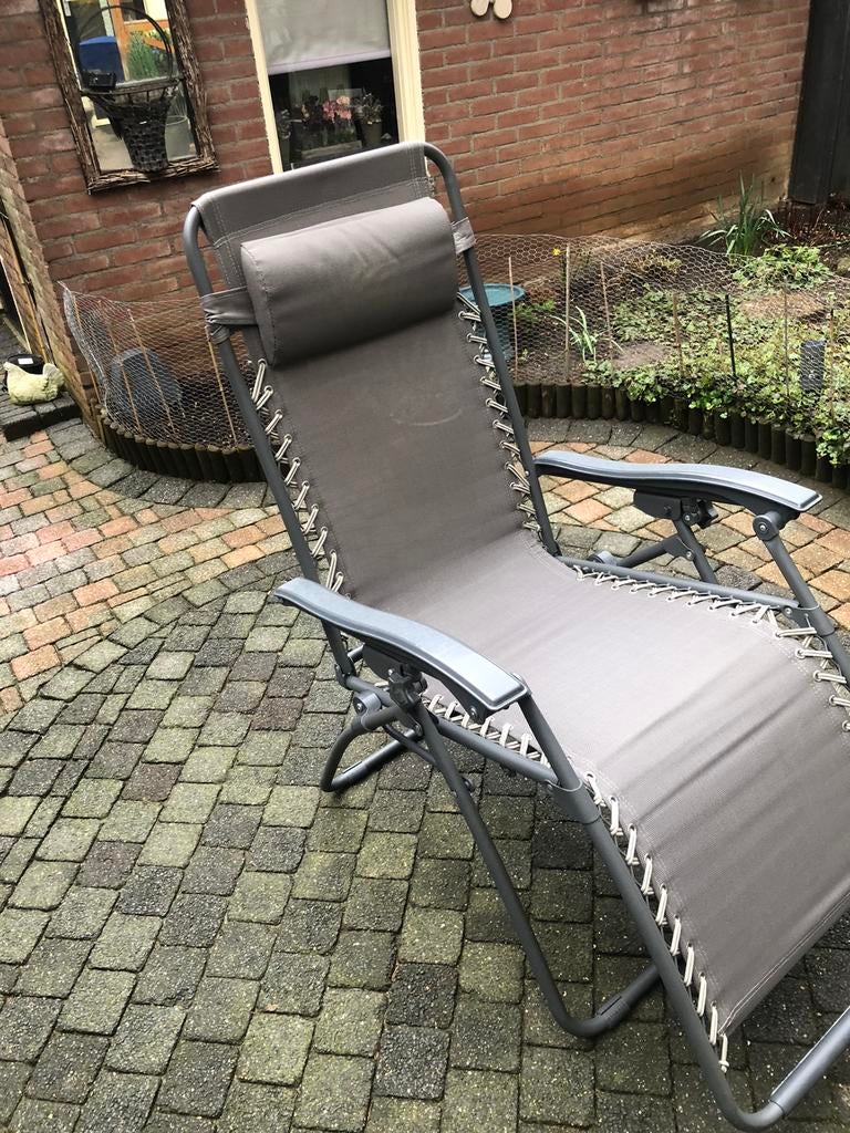 Relaxstoel-ligbed, Ophalen, Zo goed als nieuw, Aluminium