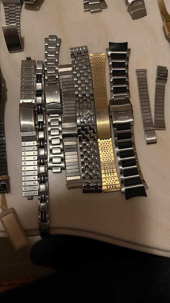 Diverse horlogebandjes - Staal, Goudkleurig, Zilver, Sieraden, Tassen en Uiterlijk, Horloges | Heren, Ophalen of Verzenden, Gebruikt