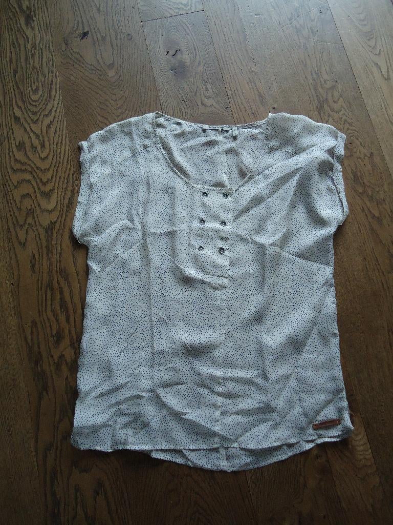 z.g.a.n. beige met blauwe Moscow top/blouse XL, Kleding | Dames, Tops, Beige, Maat 46/48 (XL) of groter, Ophalen of Verzenden