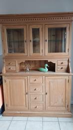 Grenen buffetkast met verlichting, Huis en Inrichting, Kasten | Buffetkasten, Ophalen, Gebruikt, 200 cm of meer, Grenenhout