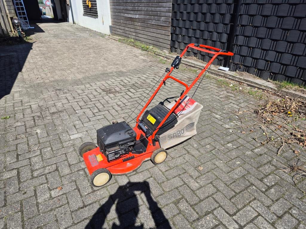 Sabo grasmaaier, Tuin en Terras, Gebruikt, Opvangbak, Benzine-grasmaaier, 50 cm of meer