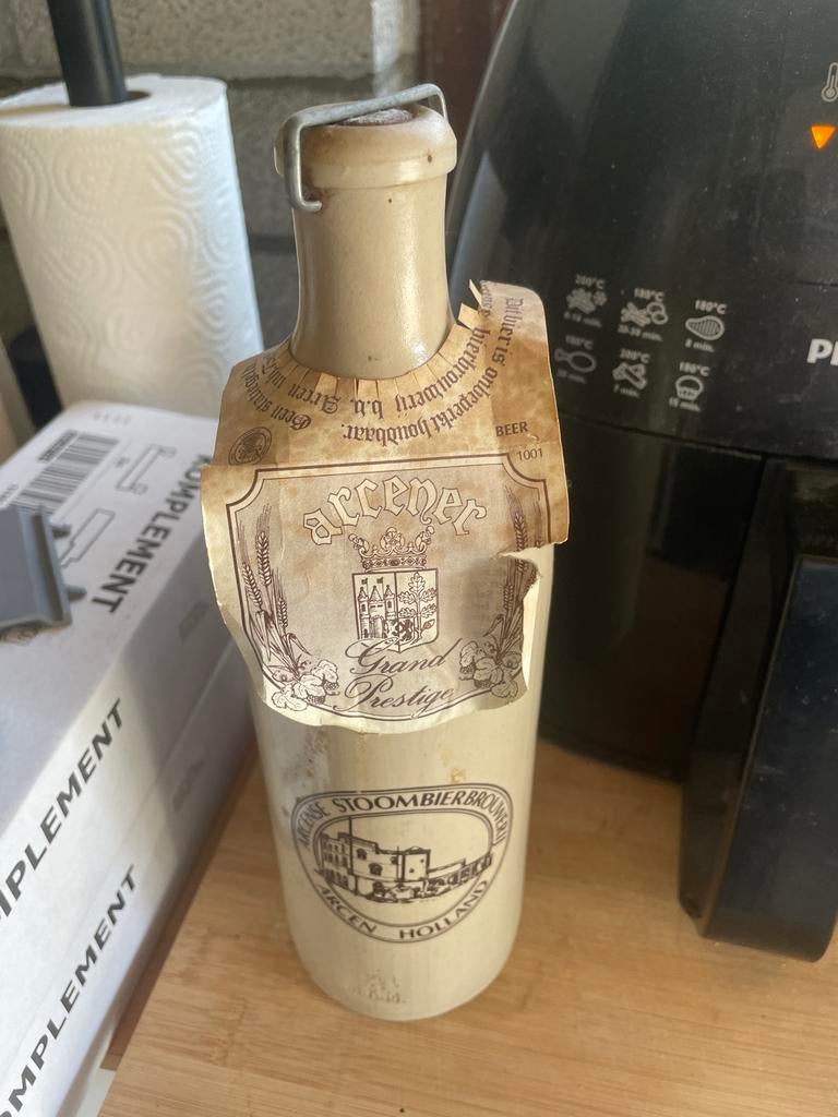 Oude Arcen Grand Prestige Bierfles - Lege Stoneware Fles, Ophalen of Verzenden