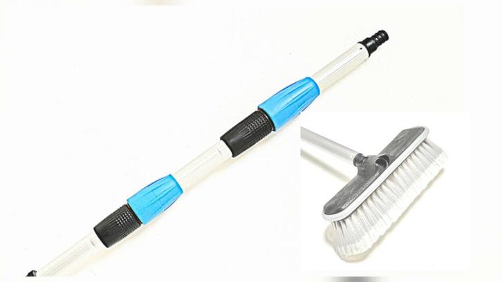 LUXE Telescoop STEEL inclusief GRATIS SOFT BRUSH twv €28,-, Watersport en Boten, Accessoires en Onderhoud, Nieuw, Gereedschap