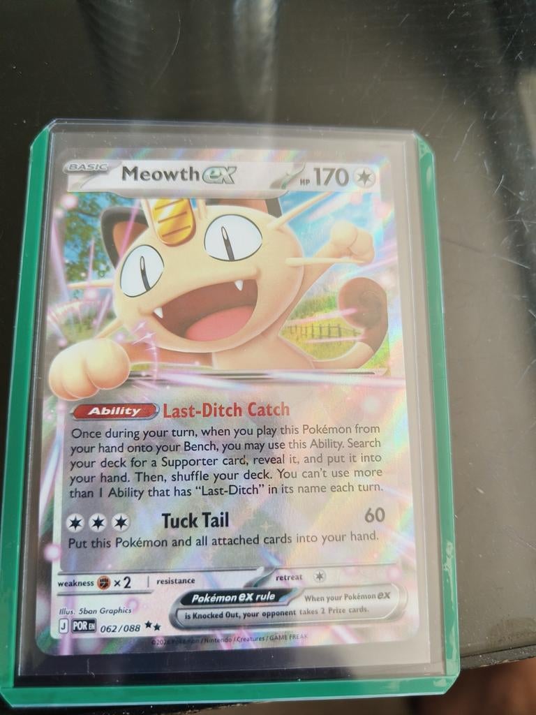 Meowth EX 062/088 - Perfect Order Set NM, Ophalen of Verzenden, Zo goed als nieuw, Losse kaart, Foil