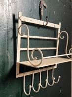 Oud regaal / landelijk keukenrek met haken, Ophalen of Verzenden