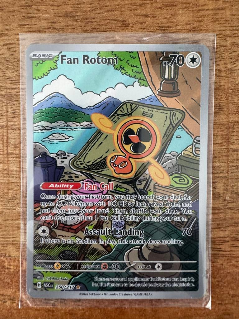 Pokémon Fan Rotom kaart 250/217, Ophalen of Verzenden, Nieuw, Losse kaart, Foil