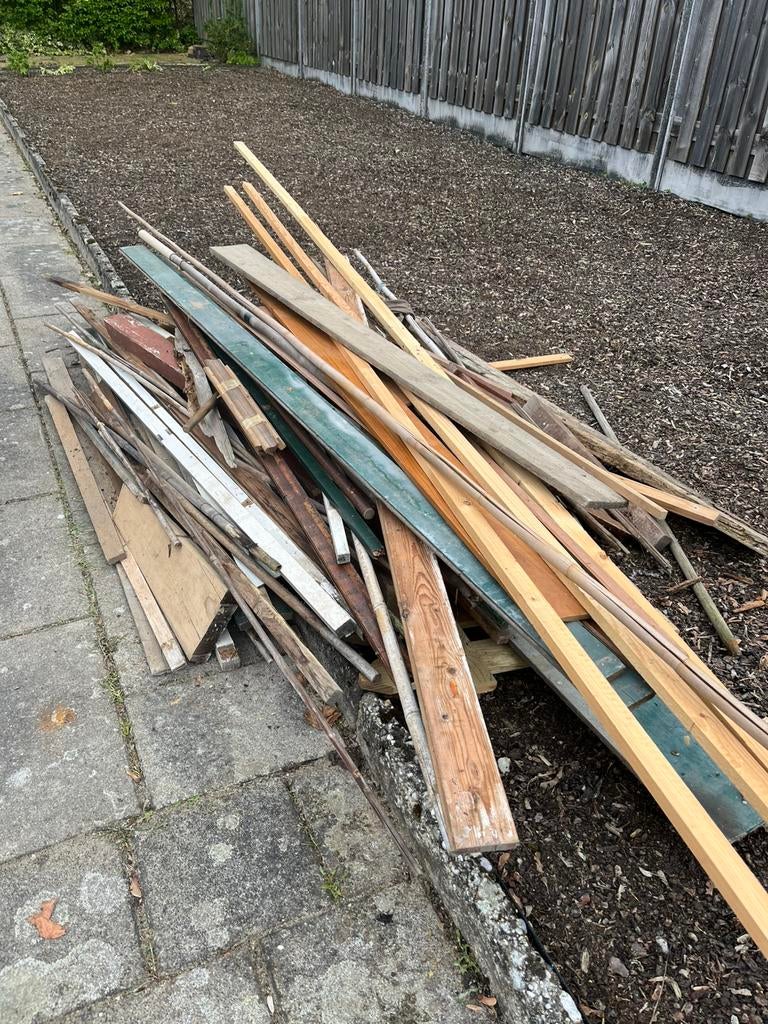 GRATIS stapel hout, bouwhout, balken, planken, latten, Ophalen, Gebruikt, Pallet, Minder dan 200 cm