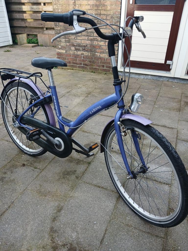 Paarse Batavus fiets 22 inch, Fietsen en Brommers, Fietsen | Meisjes, Ophalen, 22 inch, Gebruikt, Versnellingen