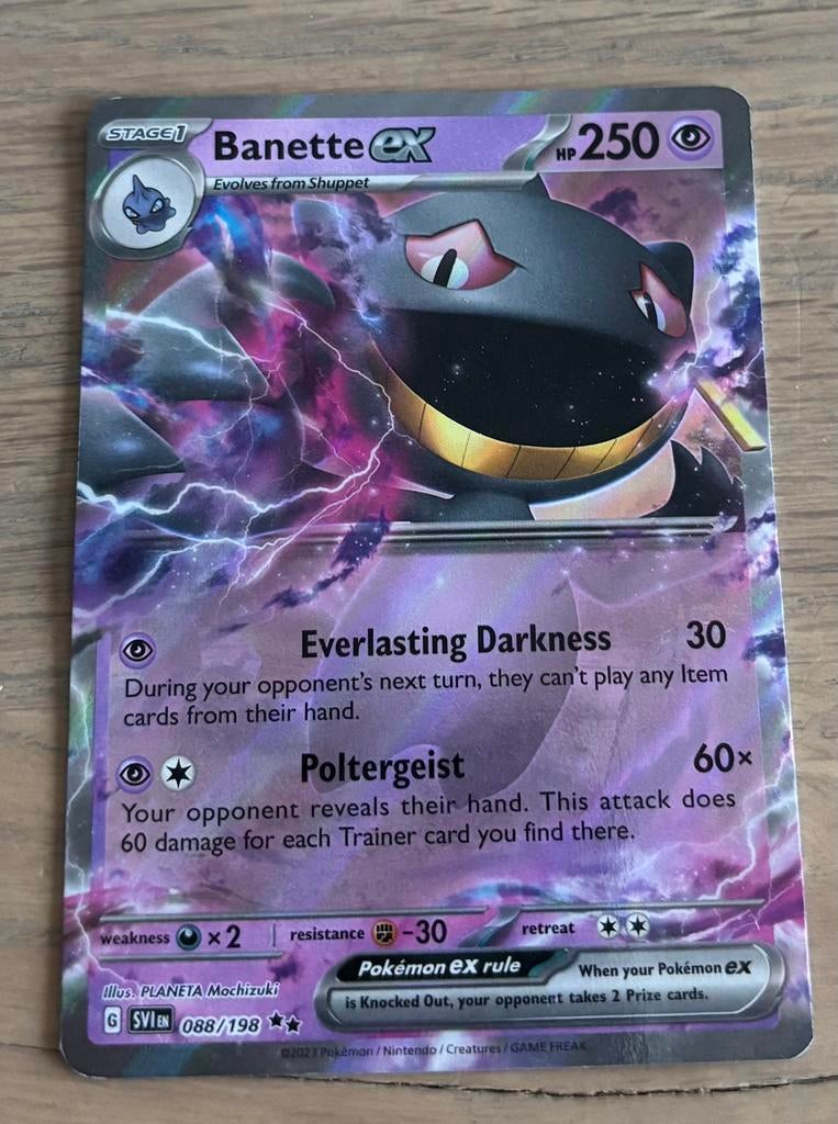 Pokemonkaart Banette EX, Ophalen, Zo goed als nieuw