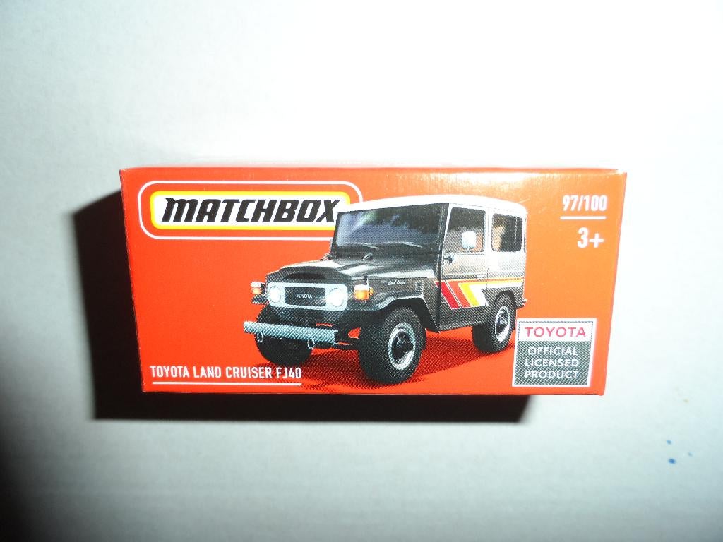 Matchbox Powergrabs - Toyota Land Cruiser FJ40 (zwart) 1:64, Hobby en Vrije tijd, Ophalen of Verzenden, Nieuw, Auto