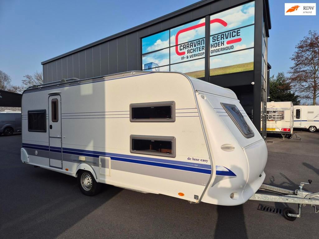 HOBBY 540 TK-ULA Stapelbed met kinderkamer, Airco+DWT luifel, Caravans en Kamperen, Caravans, Overige typen, Rondzit, Hobby, Hobby