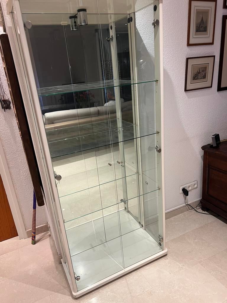 Vitrine kast, Huis en Inrichting, Kasten | Vitrinekasten, Gebruikt, 100 tot 150 cm, Ophalen of Verzenden, 150 tot 200 cm