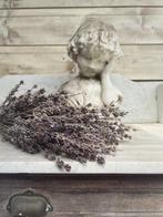 Brocante betonnen beeld / buste van een schrijvend meisje, Ophalen