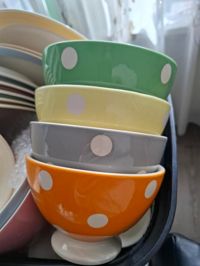 4 punt gave ontbijtkommen, Ophalen of Verzenden