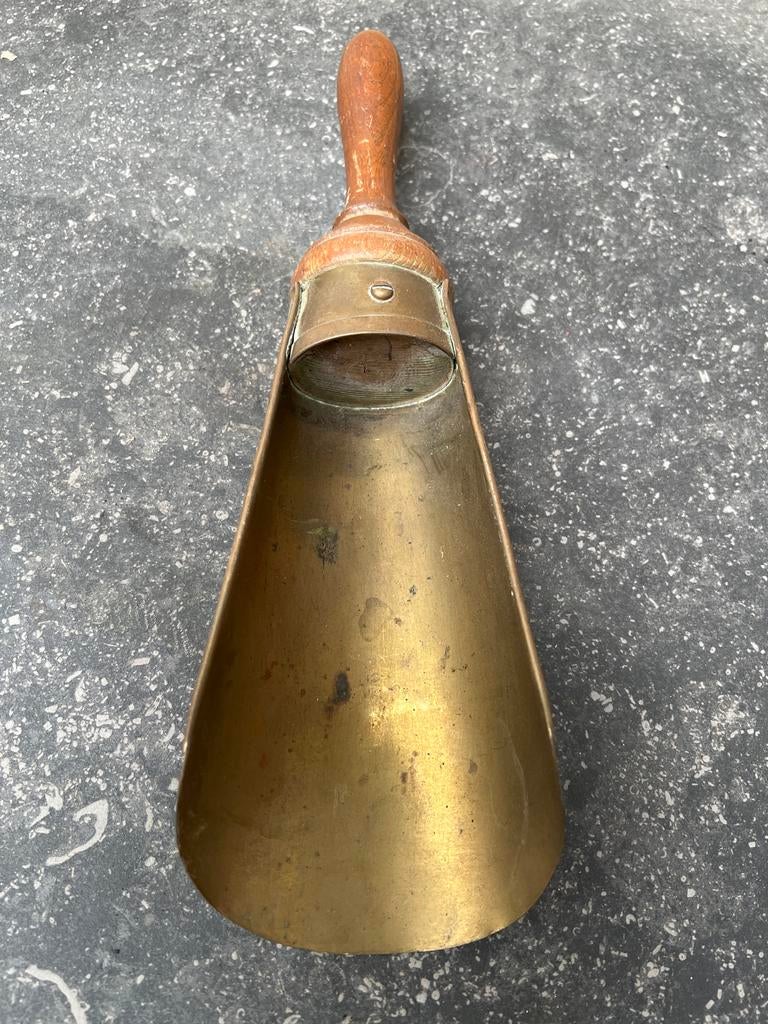 Antieke koperen gruttersschep / meelschep – XL model, Antiek en Kunst, Ophalen of Verzenden